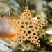 Handcrafted Victorian Style Fretwork Star Christmas Tree Ornament - Made In USA